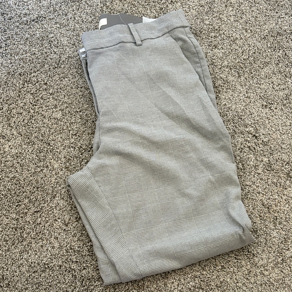 H&M Light Gray Patterned Dress Pants